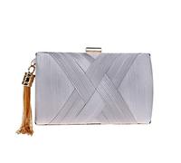 Tassel Fashion Ladies Day Clutch Bags Pequeños bolsos para el hombro Femenino Bolso de la noche de boda para mujeres Purso (D)