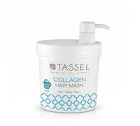 Tassel Mascarilla Capilar de Colágeno con Fresa 1L, Tratamiento Nutritivo y Reparador, Hidrata y Aporta Brillo, Cabello Suave y Sedoso (Nata, Mascarilla 1L)