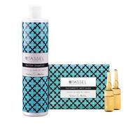 Tassel - Pack Anticaída con 12 Ampollas + Champú Fortalecedor 400 ml - Hombre y Mujer - Tratamiento Capilar Profesional para Frenar la Caída del Cabello