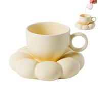 Tasses À Café Et À Thé - Ensemble De Tasses À Motif Floral En Céramique 14,5x14,5x10,8 Cm | Tas À Café En Céramique Élégantes Avec Soucoupes Et Théière, Ensemble De Boissons Au Thé Aut x Fleurs De To