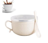 Tasses À Soupe OZ - Taza En Grès Motif Renne De Noël - Grandes Tasses À Soupe Avec Soucoupes, Pour Café, ûts, Cadeau Idéal Pour Noël Et Les Fêtes D'hiver. Convient Pour Les Céréales, Ensaladas, Nouil