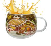 Tasses de Noël - Tasses à Thé en Verre 30 ontenants Festifs | Pour Boissons Chaudes et Froides, Lait, Chocolat Chaud, Vin, Eau | Cadeau Noël, Fête, Cuisine, Petit Déjeuner, Café, Thé, Verrerie, V