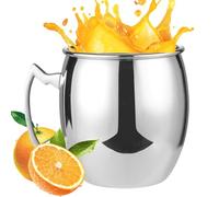 Tasses en cuivre Mule | Verre à cocktail martelé 530 ml, taza isolée avec poignée | Gobelet en cuivre pour Moscow Mule, vodka, gin tonic, bière, apéro, idéal pour, restaurante, usag