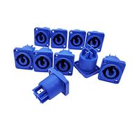 Tassety 10 conectores Powercon de 3 20 A 250 V hembra para iluminación de escenario de pantalla LED, color azul