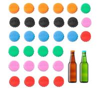 TASSFROO 30Pcs Tapón de Botella de Cerveza, Tapones para Botellas Tapas de Silicona para Cierre de Cerveza Reutilizable Tapones de Botellas Colores Tapón Beer Savers para Agua Mineral Vino y Jugo