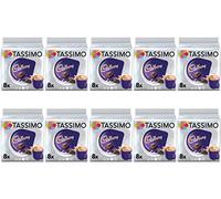 Tassimo Cadbury Cápsulas de chocolate caliente - 10 paquetes (80 bebidas)