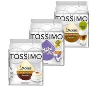 Tassimo Cápsulas de Café Cream Collection, Café con Leche, Chocolate, 3 Variedades, 48 T-Discs (24 tazas)