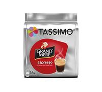 Tassimo Cápsulas de Café Grand Mere Expresso, Café Molido de Tueste Natural, 16 T-Discs