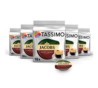 Tassimo Jacobs Caffè Crema Classico - Cápsulas de café (80 unidades, 5 paquetes de 16 bebidas)