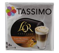 Tassimo L 'OR Espresso Latte Macchiato Caramel, Café, Cápsulas, Café con Leche, 8 Raciones