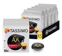 TASSIMO L'Or Café Splendente - 5 paquetes de 16 cápsulas: Total 80 unidades