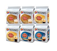 Tassimo Marcilla Cortado / Café Largo / Decaff Cápsulas de Café (Paquete de 6, 96 Bebidas)