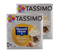 Tassimo Maxwell House Macchiato Caramel - Cápsula de café, T-Disc, café con leche, 16 porciones