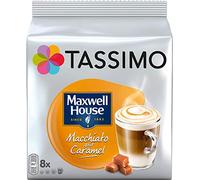 TASSIMO Maxwell House - Paquete de 10 cápsulas de vainas de café y caramelo de Macchiato, 80 bebidas