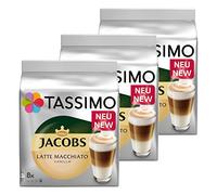Tassimo Vanilla Latte Macchiato Coffee, 3 paquetes (48 T-Discs, 24 porciones)