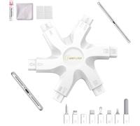 Tassmpitor Kit de limpieza para iPhone, herramienta de reparación y restauración para iPad Pro Watch, puerto de carga de teléfono celular, cables de carga Lightning, altavoz, Airpod, masilla de