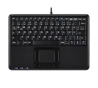 Tastatur, Perixx PERIBOARD-510 H PLUS, USB, Super Mini Touchpad Keyboard, mit 2-fach USB Hub