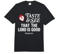 Taste and See That Lord is Good Psalm 34:8 Christian Verse Comfort Colors Adult Heavyweight T-Shirt