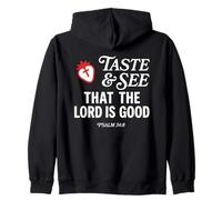 Taste and See That Lord is Good Psalm 34:8 Christian Verse Sudadera con Capucha