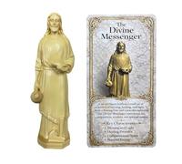 Tastetreasure Estatua de San José para la venta de casa, 12,7 cm, figura de San José con tarjeta de oración de venta de casa, estatua religiosa católica para bendición de casa, regalo de fe para