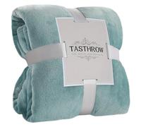 TASTHROW Azul Verde Manta Franela para Cama 150 x 200cm, Grande Suave Manta para Sofá Peluch, Ligera y Suave Manta Adecuada para Todas Las Estaciones