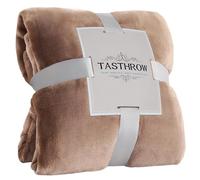 TASTHROW Café Ligero Manta Franela para Cama 150 x 200cm, Grande Suave Manta para Sofá Peluch, Ligera y Suave Manta Adecuada para Todas Las Estaciones