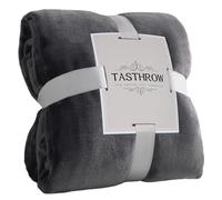 TASTHROW Gris Manta Franela para Cama 150 x 200cm, Grande Suave Manta para Sofá Peluch, Ligera y Suave Manta Adecuada para Todas Las Estaciones