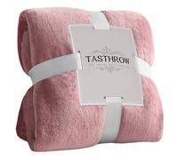 TASTHROW Rosado Manta Franela para Cama 150 x 200cm, Grande Suave Manta para Sofá Peluch, Ligera y Suave Manta Adecuada para Todas Las Estaciones