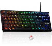 Tastiera da gioco - G-Lab - KEYZ PLATI. TKL - Formato TKL - Meccanico (interruttore rosso) - Basso profilo - RGB - Nero