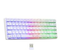 Tastiera Da Gioco - Membrana - The G-Lab - Keyz Hydrogen Wl - Retroilluminazione Arcobaleno - Wireless - SemI-Meccanica - Azerty - Bianca
