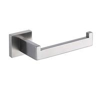 TASTOS Portarrollos de Papel higiénico de níquel Cepillado, dispensador de Rollos de Papel higiénico y Perchas montado en la Pared para baño y Cocina, Acero Inoxidable, Estilo Cuadrado Moderno