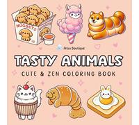 Tasty Animals: Cute and Zen Coloring Book for Adults and Kids