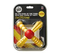 Tasty Bone - Juguete de Huesos Quad con Sabor a Chorizo para Perros (S) (Chorizo)