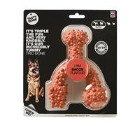 Tasty Bone Trio Bacon Large Watch, Nailon, Marrón, L