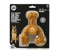 Hueso de mantequilla de maní Trio Bone para perros - Tasty Bone - Tamaño: Grande