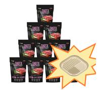 Tasty Dogs Life Plato de ternera en gelatina 10x500 g + ¡Un cuenco gratis!