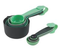 Tasty Juego de 10 tazas medidoras y cucharas medidoras en colores coloridos. Apto para lavavajillas, práctico y respetuoso con el medio ambiente. Perfecto para el equipamiento inicial de cualquier