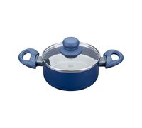 Tasty Olla antiadherente Ocean Blue - Ø 16 cm con tapa de cristal - aluminio reciclado - Mango suave al tacto, revestimiento cerámico antiadherente para todo tipo de fuegos, incluida inducción