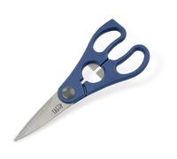 Tasty Tijeras de Cocina 3 en 1 con Abridor de Botellas Integrado y Descapsulador, Tijeras de Cocina Multifunción, Acero inoxidable y Mangos de Polipropileno, 20 x 8 cm, Color Azul y Gris, 1 ud