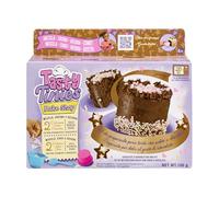 TASTY TINIES - Chocolate - Kit de Repostería DIY para Niños desde 6 años - Incluye 2 Mezclas de Pastel, Glaseado de Chocolate, Decoraciones Rosadas y Accesorios - Cocción en Microondas 25s