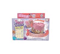 TASTY TINIES - Pastel de Fresa - Kit de Repostería Creativo para Niños desde 6 años - Incluye 2 Preparados para Pasteles, Glaseado Rosa, Decoración de Arcoíris y Accesorios-Cocción en Microondas 25s.
