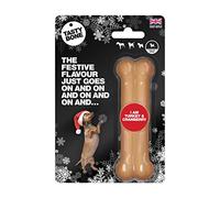 TASTYBONE - Juguete masticable Festivo de Nailon para Perros de Juguete (Pavo y arándano), Perros, Indestructible para masticadores agresivos, Sabor Eterno, Fabricado en el
