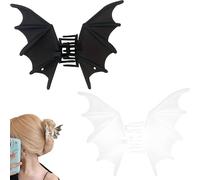 Tasutterr Halloween Bat Hair Clip, Goth Large Metal Bat Hair Claw Clips for Women and Girls, Gothic Barrettes Party Costumes Favors (2PCS-B)