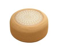 Tatami - Cojín para sentarse, estilo japonés, tejido a mano, transpirable, para meditación, yoga, reposapiés, decoración del hogar, lectura, jardín, patio