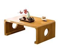 Tatami Low Table Coffee Table One-Piece Classical Long Table Suitable for Bay Window Balcony Living Room Study Elegant Furniture Natural 70cm (Natural 110cm)