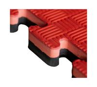 Tatami Puzzle reversible Kinefis Negro - Rojo(grosor 40 mm y textura cinco líneas)