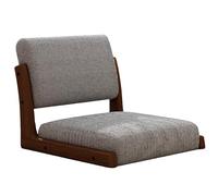 Tatami - Silla japonesa de madera maciza con ventana, sin patas, respaldo perezoso, silla de cama para el hogar