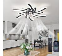 TATANE Ventilador De Techo De 78Cm Con Mando A Distancia Ventilador De Techo Reversible De Motor Dc Regulable Con Luz 6 Velocidades De Aire Para Salón Dormitorio Función Invierno Y Verano