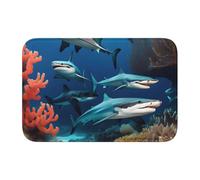 TATAUU Submarine Shark Coral Hem Pad 40x60. Suave y cómoda, antideslizante y resistente al desgaste, con varios patrones, adecuada para el hogar y la oficina.