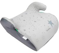 Tataway Asiento Elevador para Auto i-Size ECE R129. Alzador Coche para la seguridad de los niños con una altura de 125 a 150 cm. Asiento con gráficos de estrellas, fondo gris.